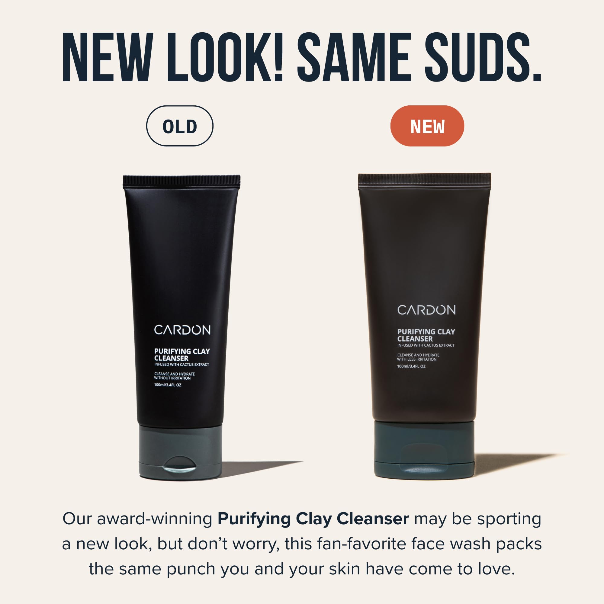 Cardon Men's Deep Pore Cleaning Clay Face Wash – 4x Better Than Charcoal for Oily, Acne-Prone Skin (3 CT)