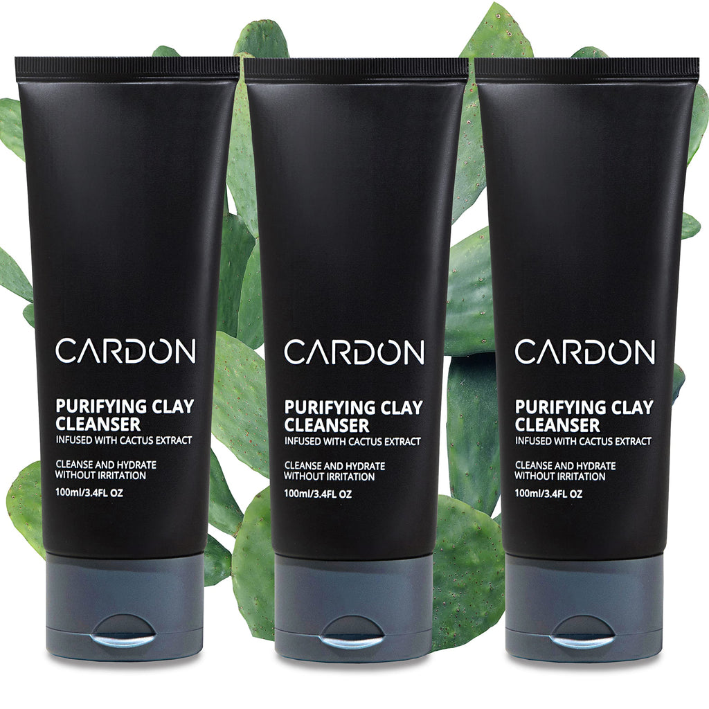 Cardon Men's Deep Pore Cleaning Clay Face Wash – 4x Better Than Charcoal for Oily, Acne-Prone Skin (3 CT)