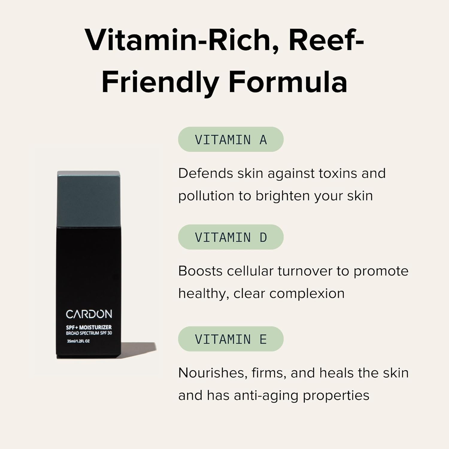 Cardon Men's SPF 30 Korean Sunscreen & Hydrating Face Moisturizer – No White Cast