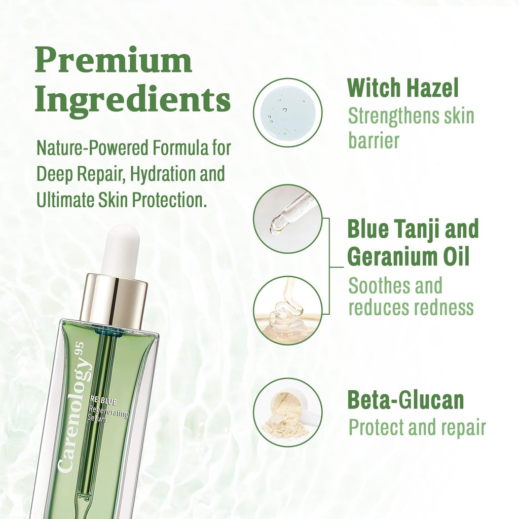 Carenology 95 RE BLUE Regenerating Serum – Instant Hydration 50ml