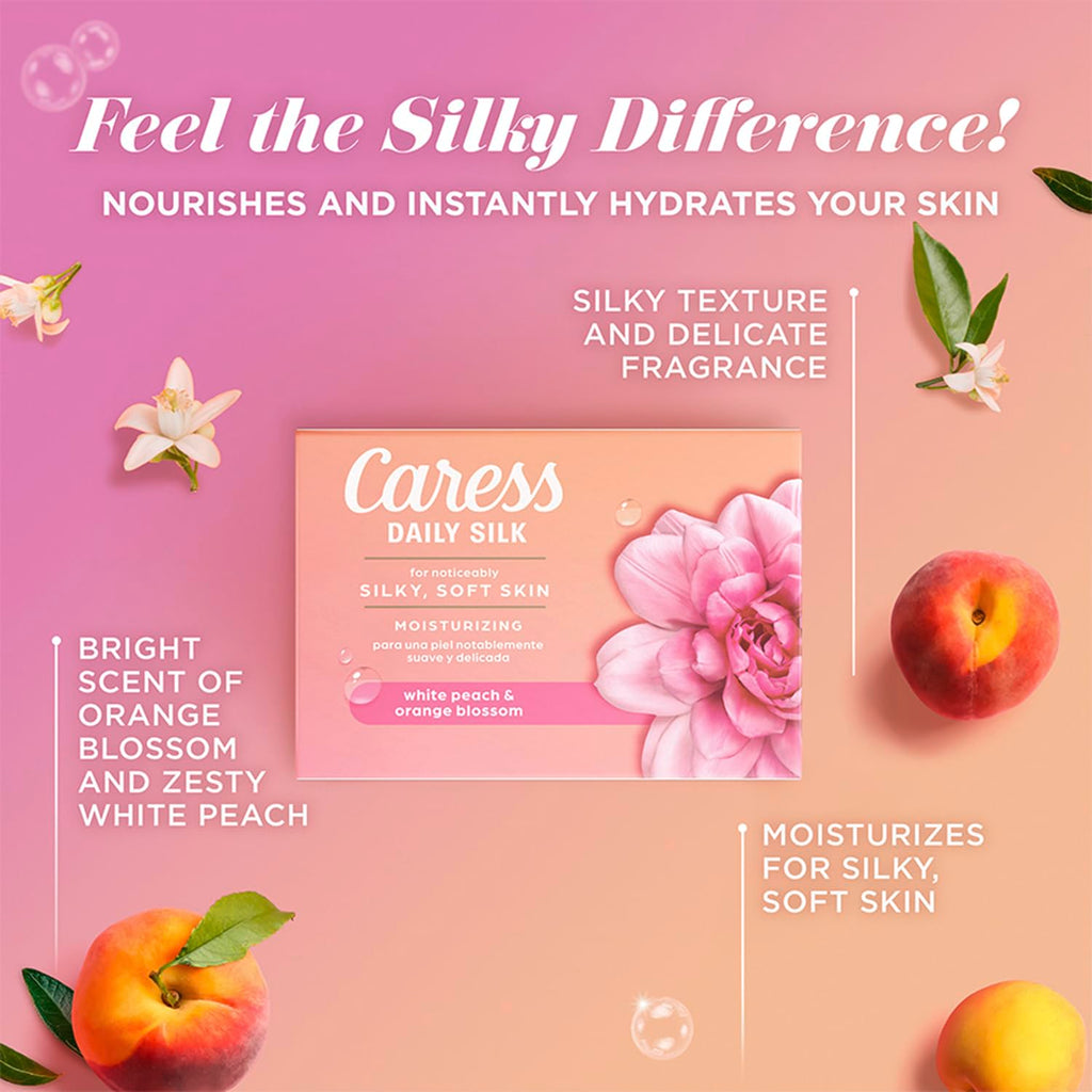 Caress Body Wash 2-Pack + Bar Soap – Daily Silk Bundle for Silky Soft Skin