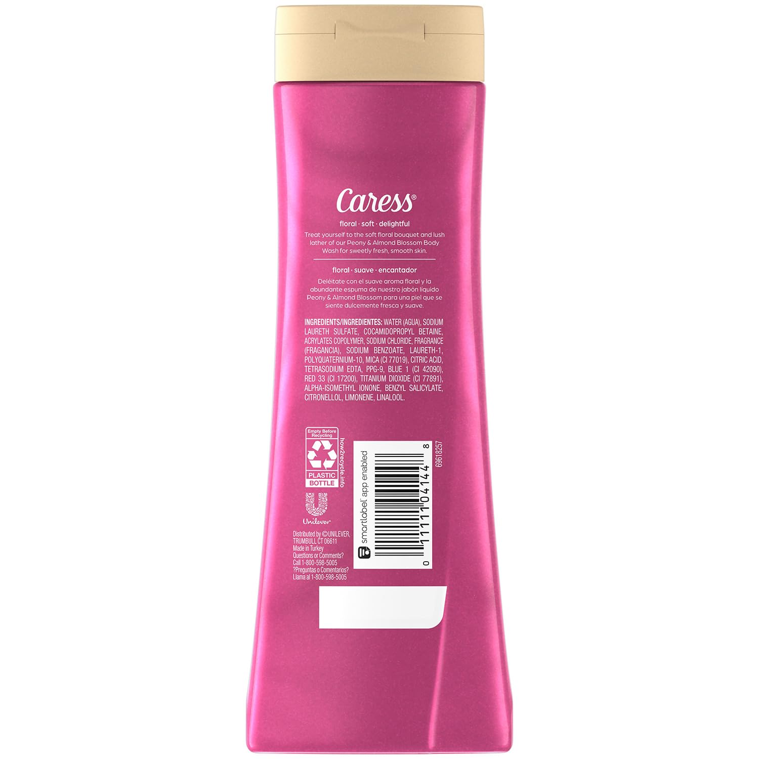 Caress Moisturizing Peony & Almond Blossom Body Wash – 20oz Pack of 2