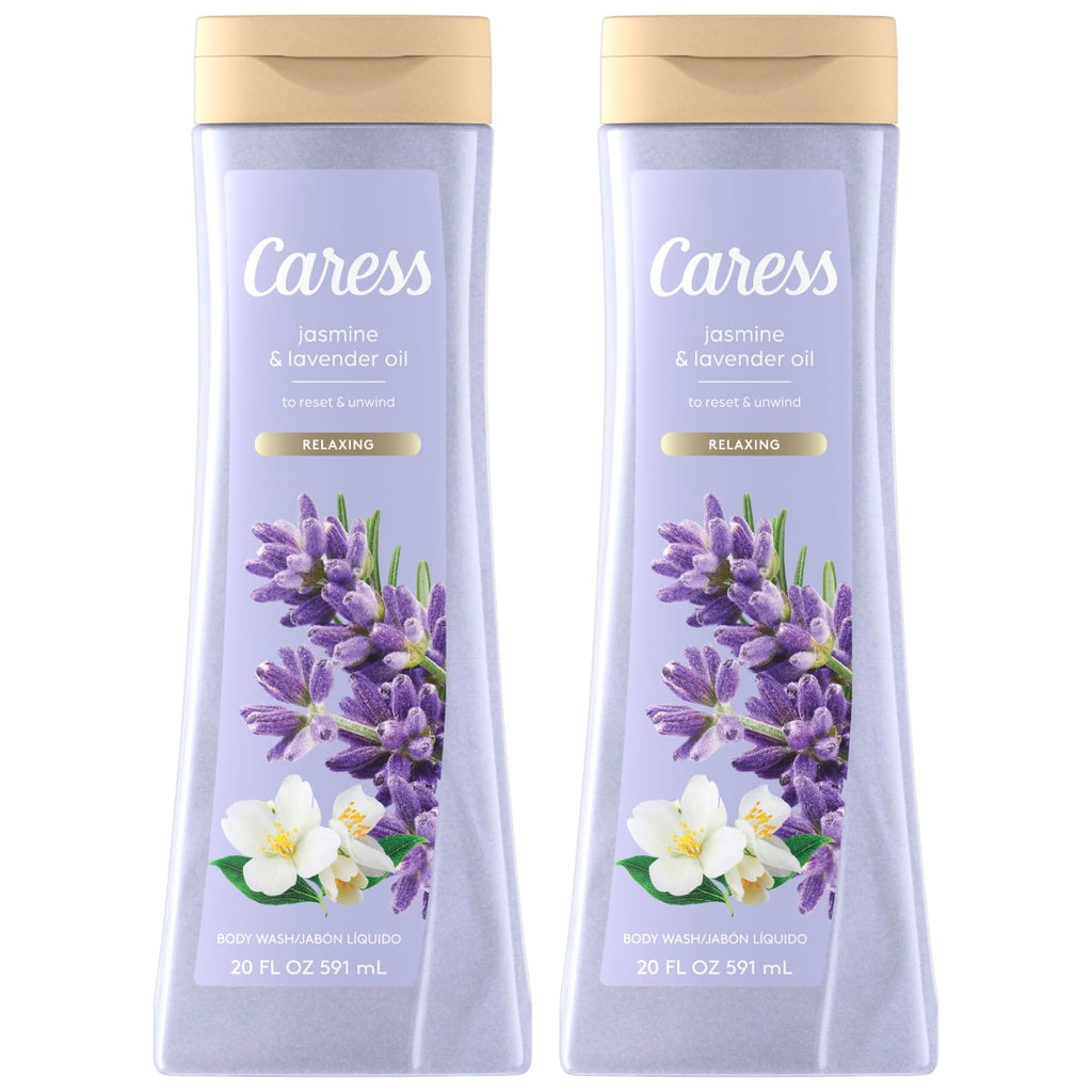 Caress Body Wash – Relaxing Jasmine & Lavender, 2-Pack, 40 oz total