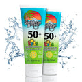 Caribbean Breeze Reef-Friendly Kids Sunscreen SPF 50 + Mango Lime Scent Body Lotion 4 oz (2 Pack)