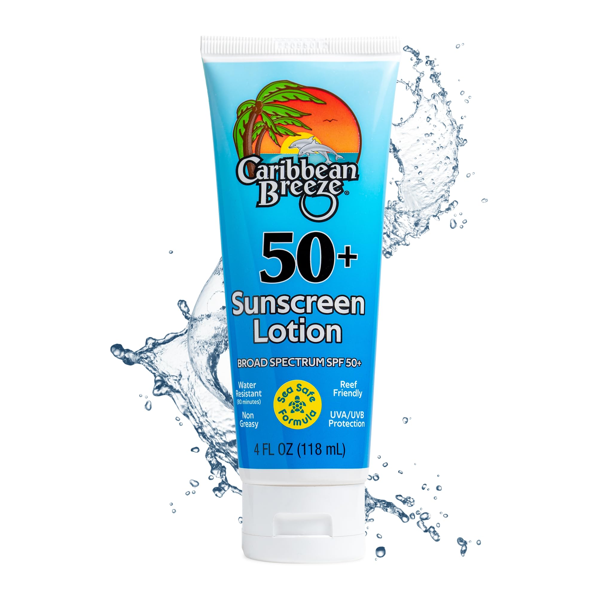 Caribbean Breeze Reef Friendly SPF 50 Lotion – Mango Lime Scent, 4 oz