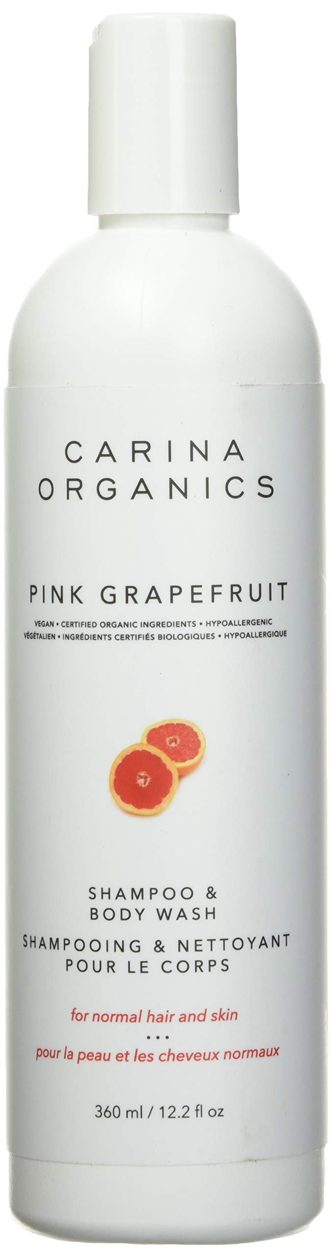 Carina Organics Pink Grapefruit Shampoo & Body Wash | Gentle Plant-Based Cleanse