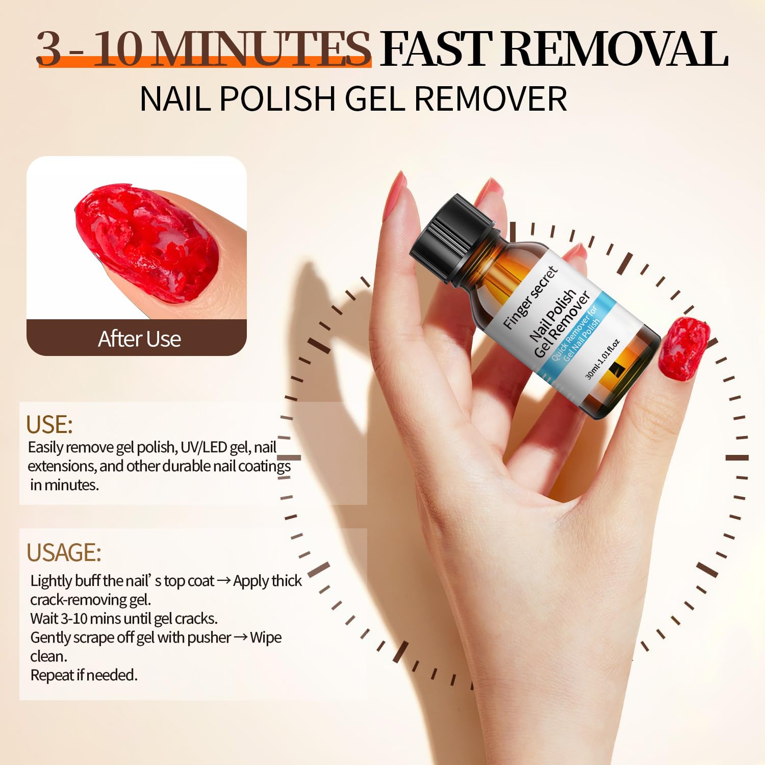 CARMEIN Gel Nail Polish Remover Set — Gentle, Fast Gel Removal Kit