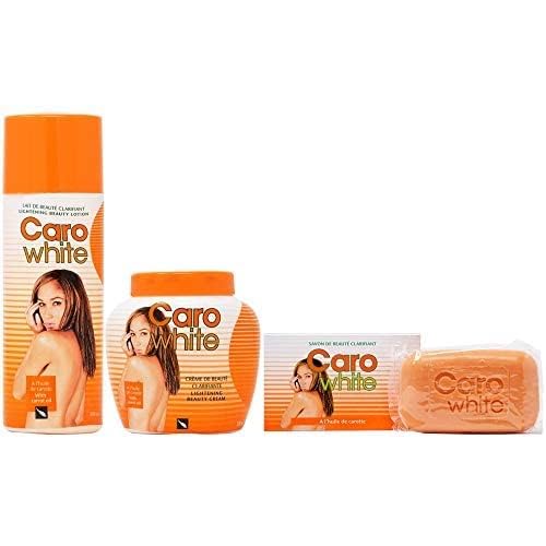 Caro White Set-3: Lotion 10.14oz + Cream 10.14oz + Soap 6.3oz for 24h Hydration