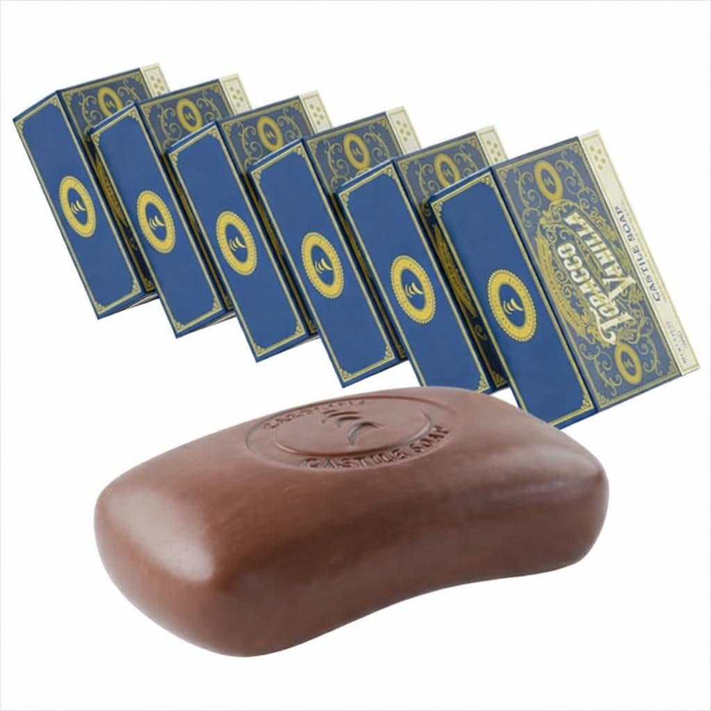 Carolina Castile Soap Body Wash Bar for Sensitive Skin – Olive Oil & Cocoa Butter, Tobacco Vanilla, 5 oz