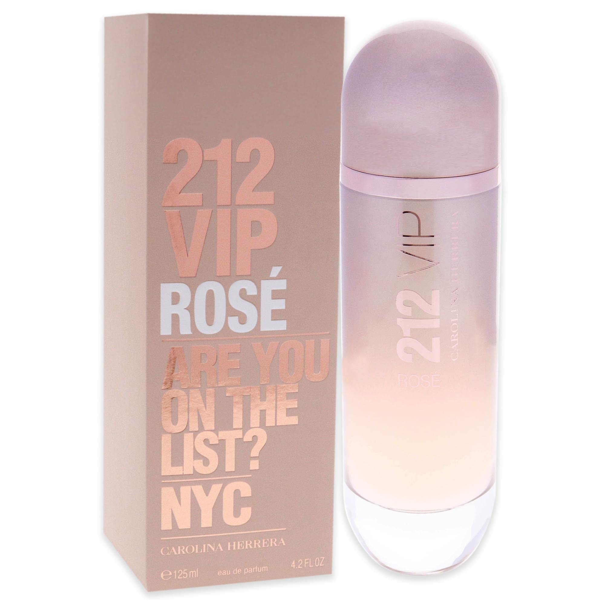 Carolina Herrera 212 VIP Rose EDP Spray 4.2 oz – Floral Daytime Fragrance for Women