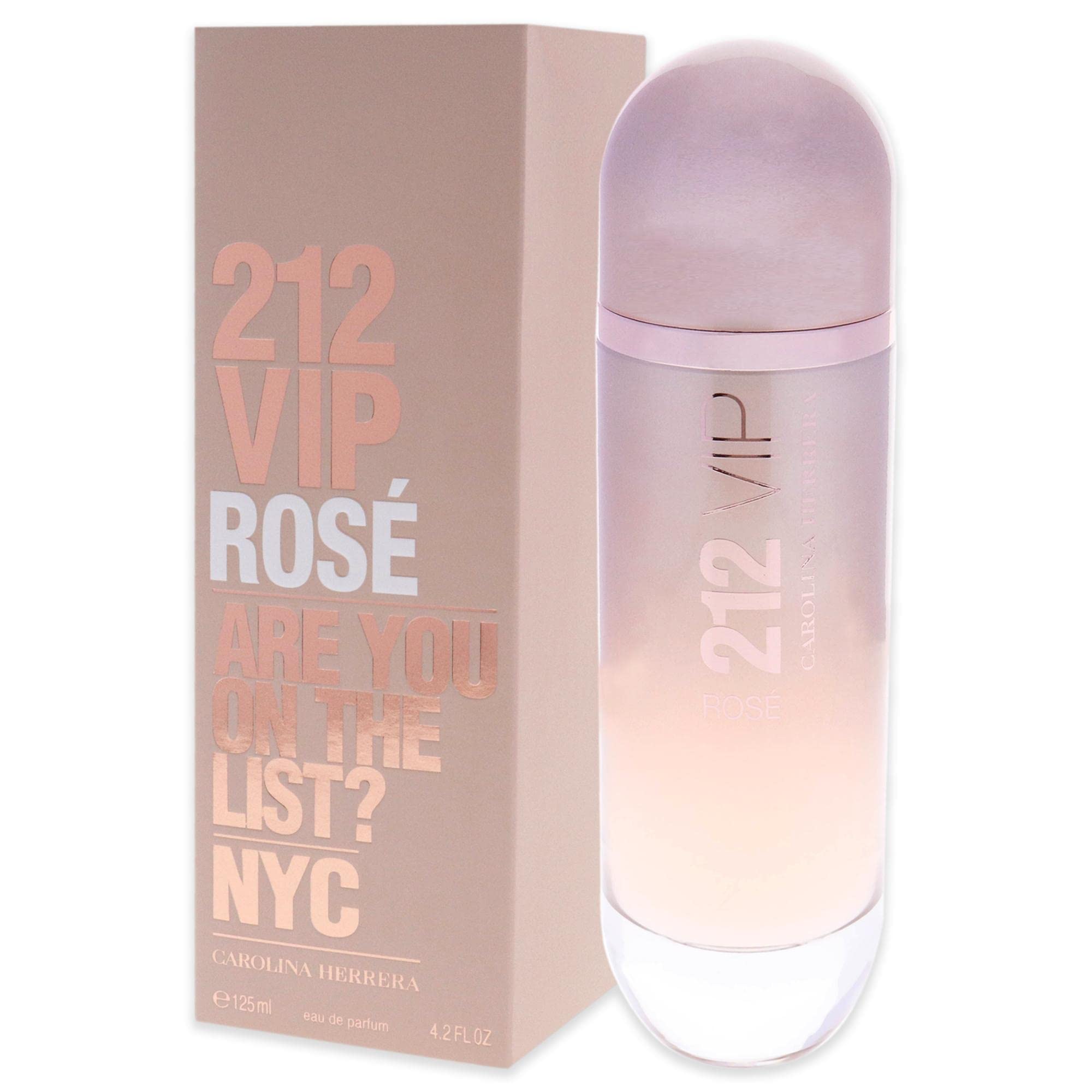 Carolina Herrera 212 VIP Rose EDP Spray 4.2 oz – Floral Daytime Fragrance for Women