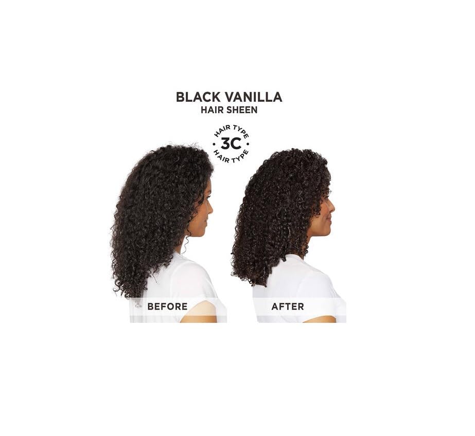 Carol's Daughter Black Vanilla Moisture & Shine Hair Sheen — Hydrating Spray for Dry Hair, 4.3 Oz (Pack of 3)