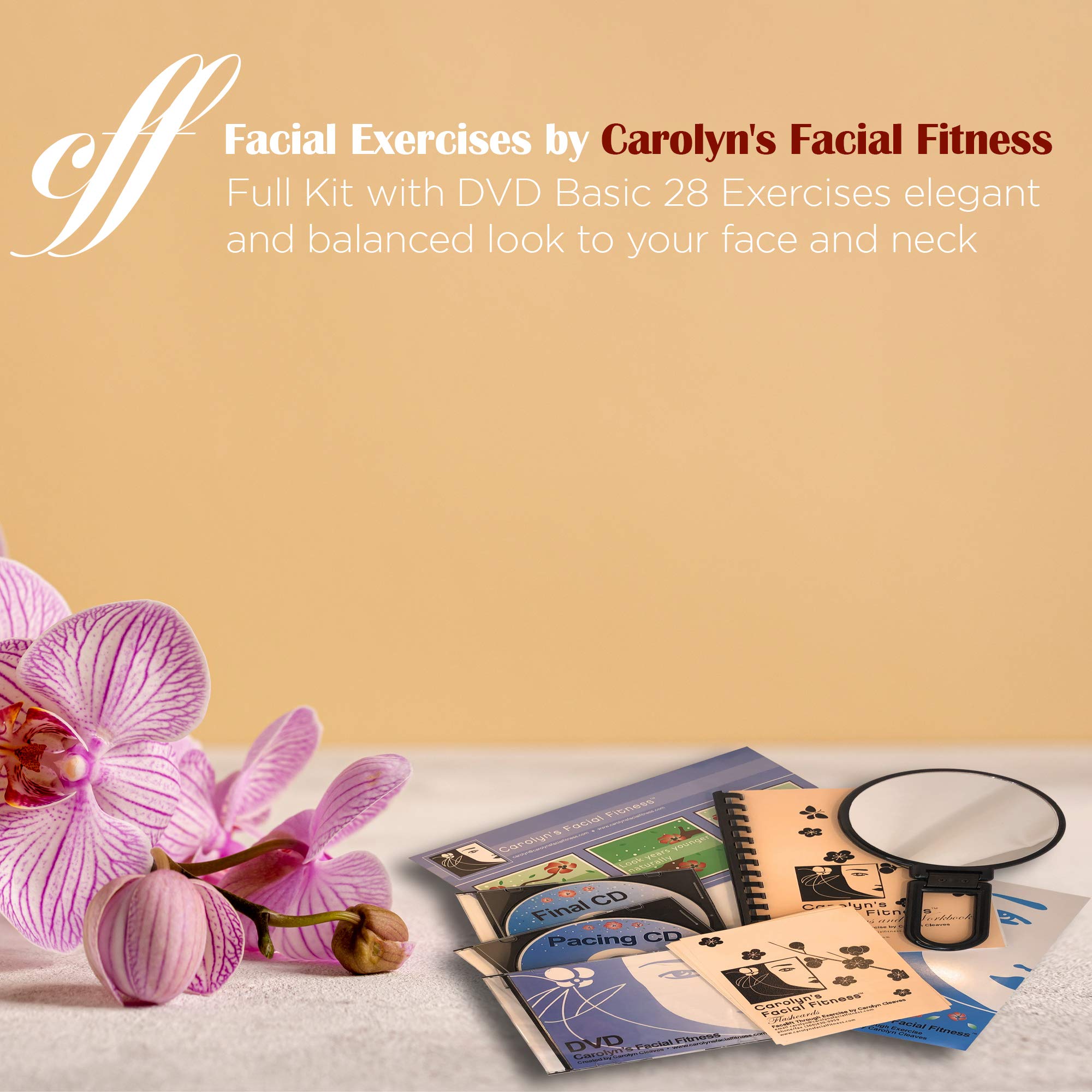 Carolyn's Facial Fitness - Full Kit with DVD: 28 Easy Facial Exercises