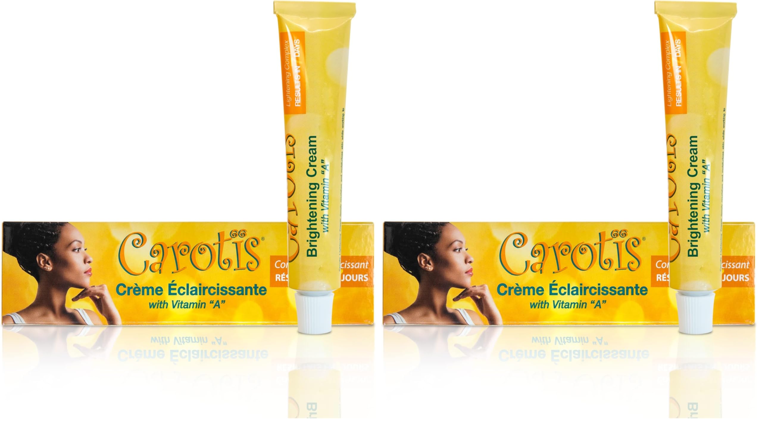 CAROTÏS Skin Brightening Cream – 1 oz / 30 ml (Pack of 2)