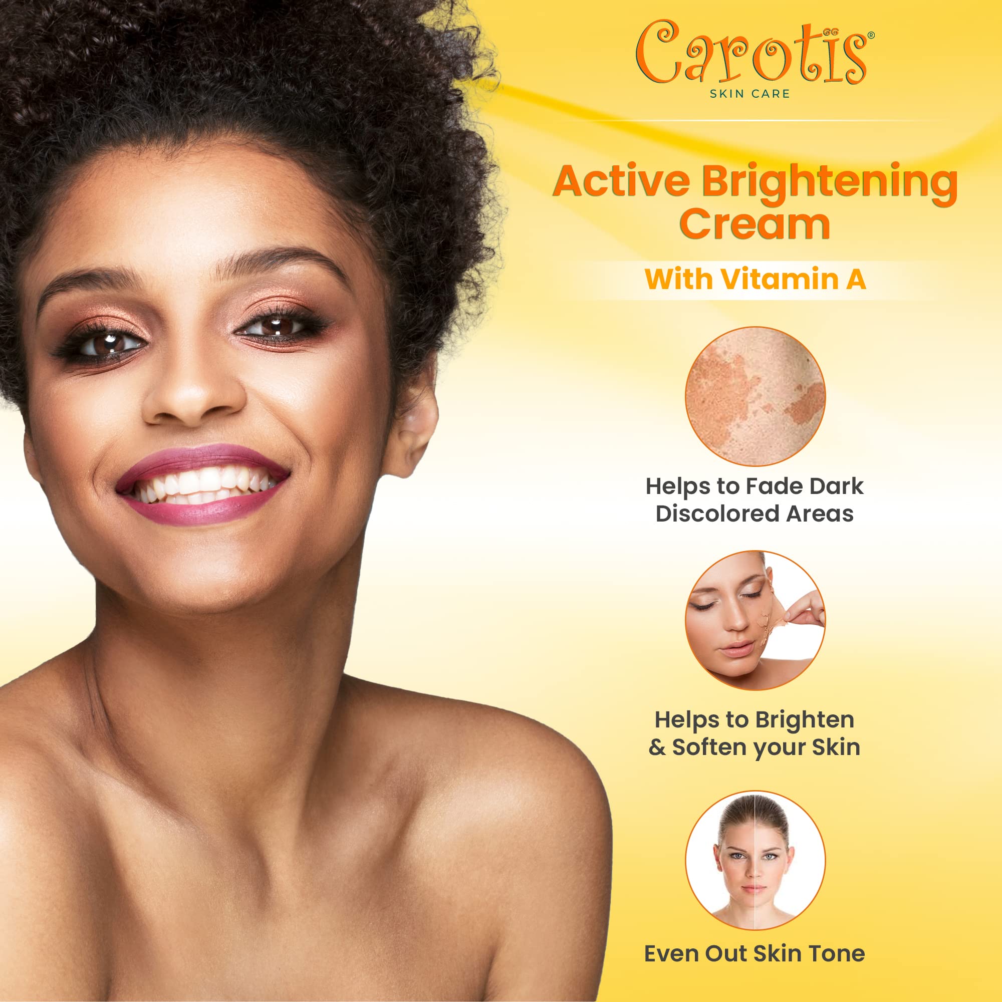 CAROTÏS Skin Brightening Cream – 1 oz / 30 ml (Pack of 2)