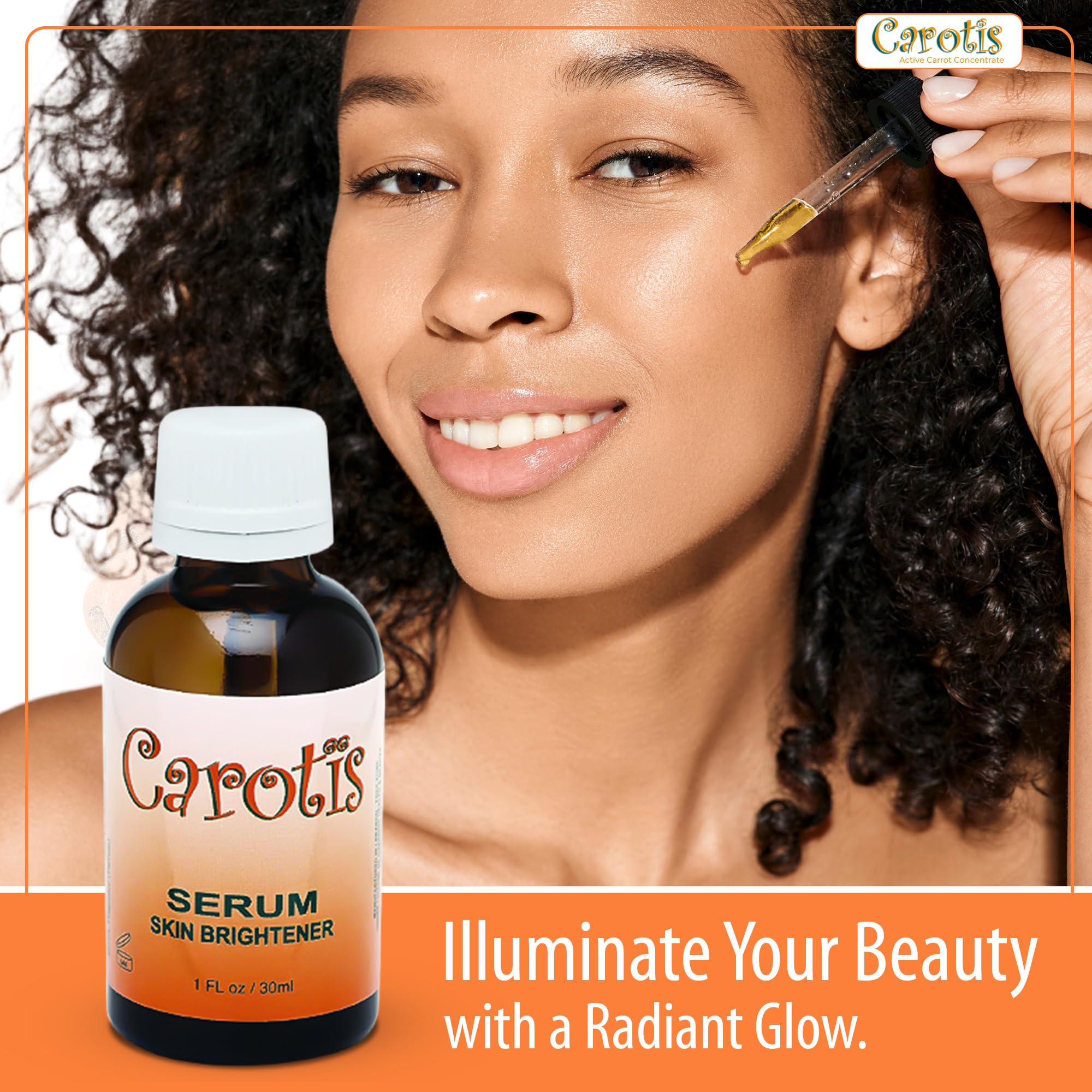 CAROTÏS Brightening Serum 1oz – Alpha Arbutin Complex & Beta Carotene for More Even-Looking Skin