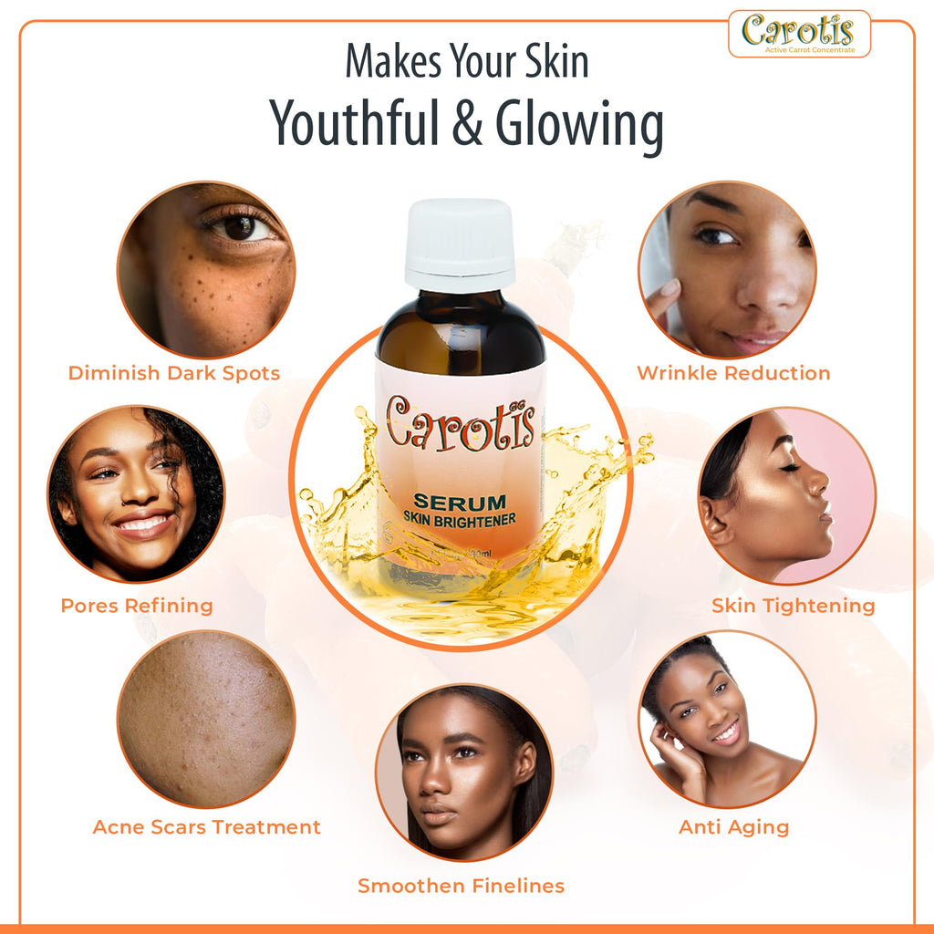 CAROTÏS Brightening Serum 1oz – Alpha Arbutin Complex & Beta Carotene for More Even-Looking Skin