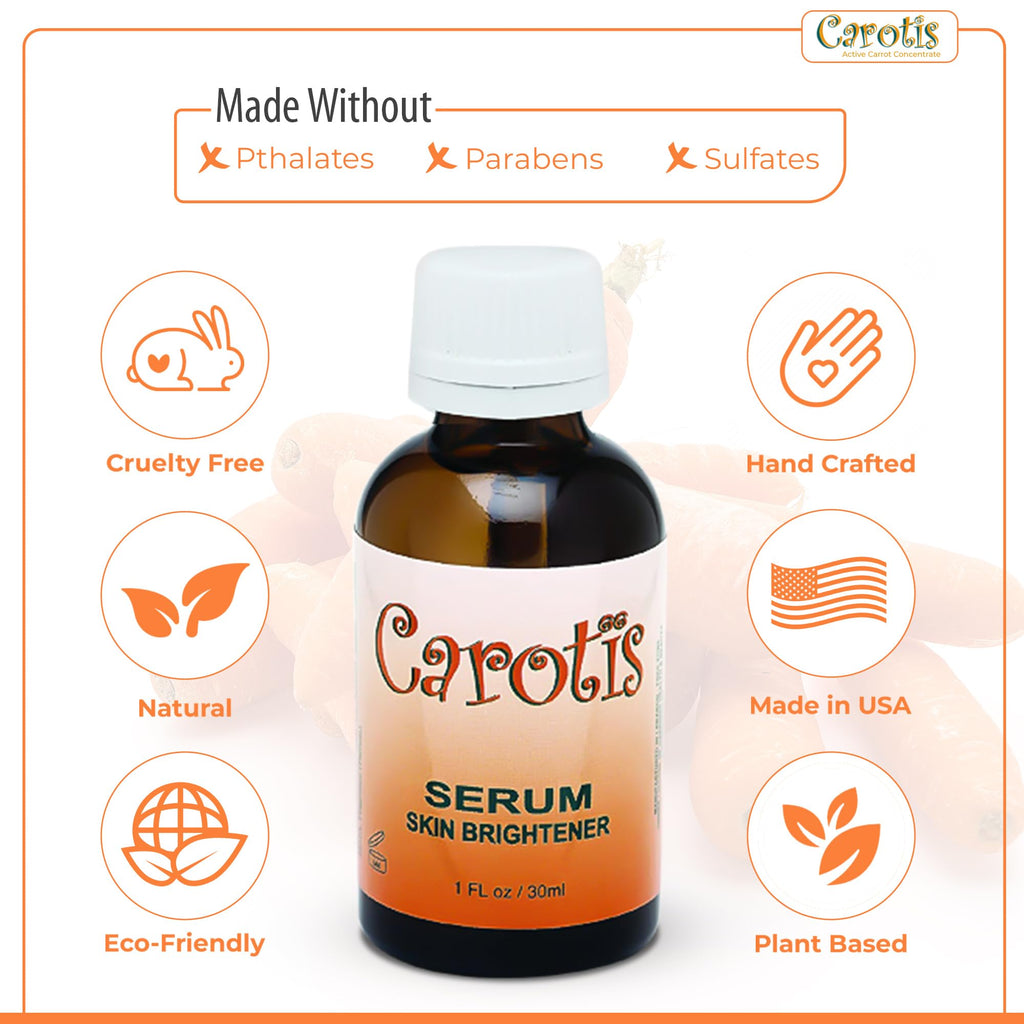 CAROTÏS Brightening Serum 1oz – Alpha Arbutin Complex & Beta Carotene for More Even-Looking Skin