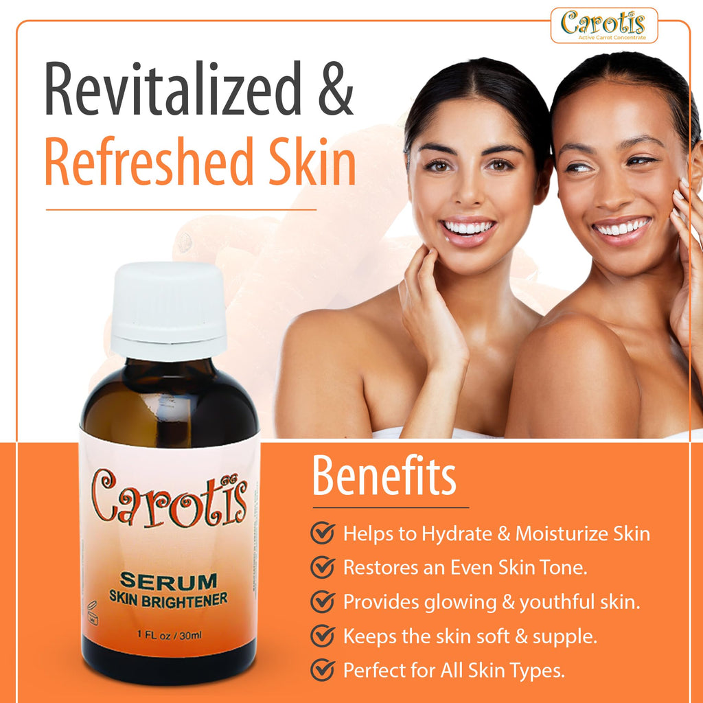 CAROTÏS Brightening Serum 1oz – Alpha Arbutin Complex & Beta Carotene for More Even-Looking Skin