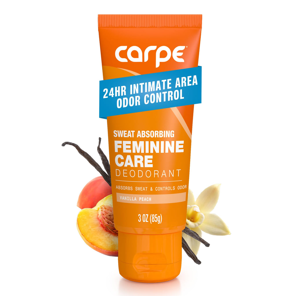 Carpe Feminine Care Intimate Deodorant – pH Balanced, Vanilla Peach
