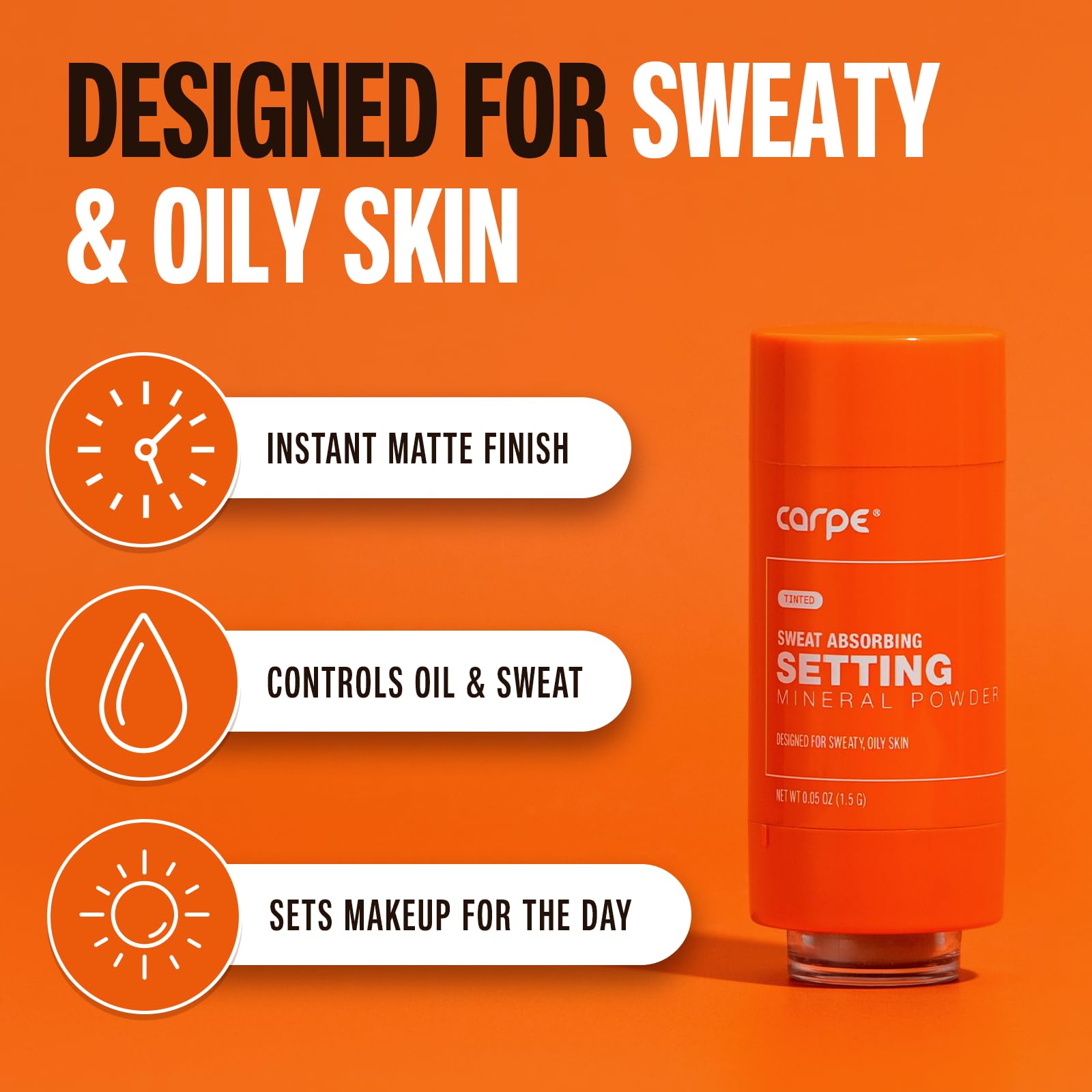Carpe Sweat-Absorbing Mineral Powder – Translucent Matte Setting Powder
