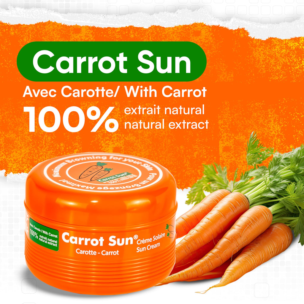 Carrot Sun Tanning Accelerator – 350ml Carotene Gel with Natural Carrot Oil | SPF0