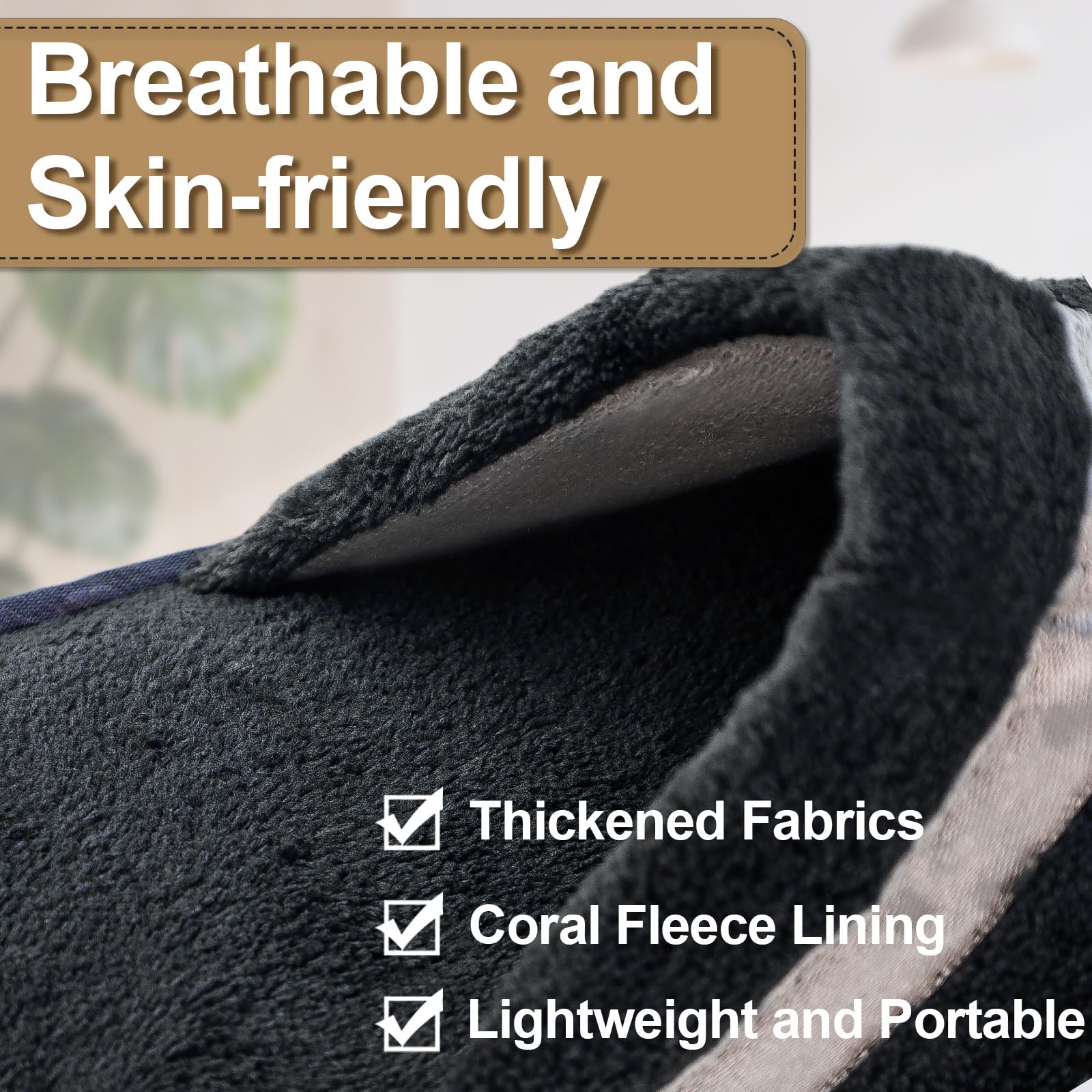 CarryEpic Disposable Slippers – 3 Pairs, Non-Slip Indoor Slippers for Guests (Beige, Brown, Dark Gray)
