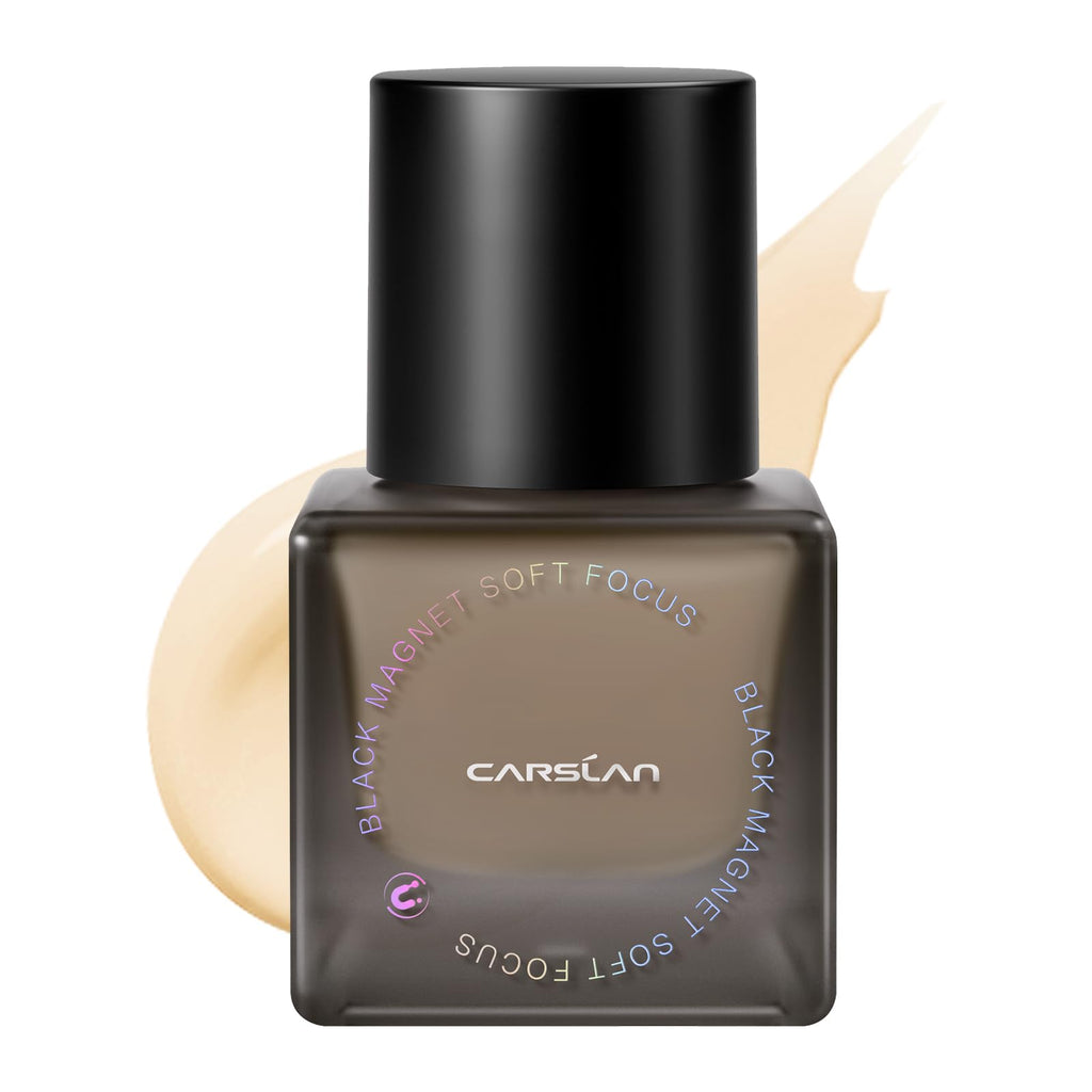 CARSLAN Black Magnet Liquid Foundation – 24H Matte, Waterproof, Buildable Coverage (30ml) – P01 Fair