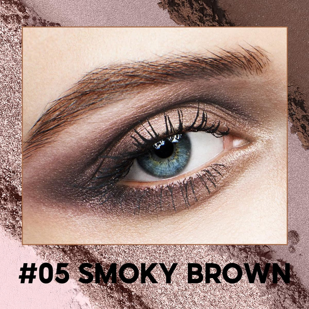 CARSLAN Eyeshadow Palette – Smoky Brown (05) Matte & Shimmer Nude Shades for Daily Looks