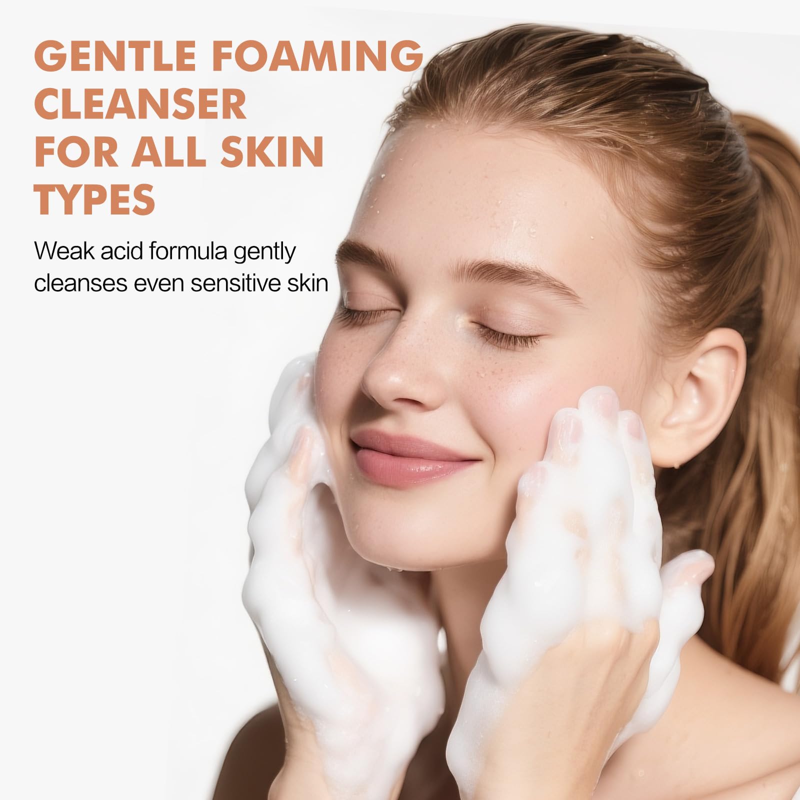 CARSLAN Face Wash – Gentle Hydrating Foaming Cleanser for All Skin Types | Makeup Remover