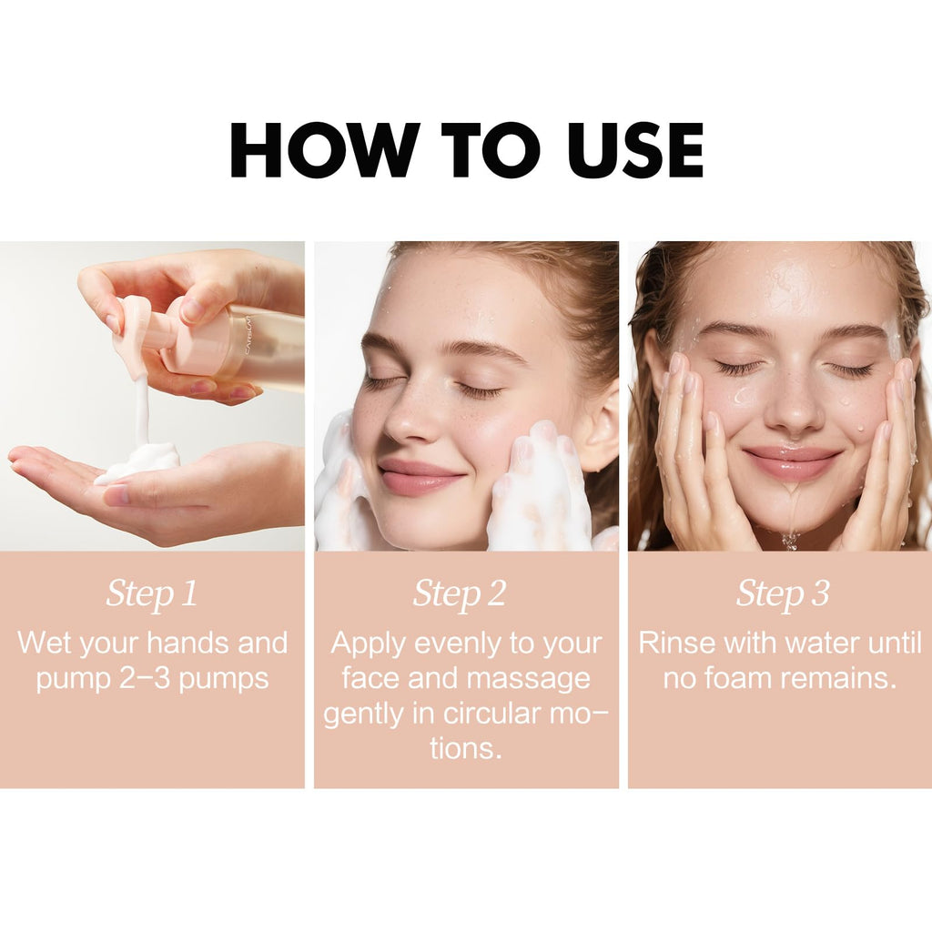 CARSLAN Face Wash – Gentle Hydrating Foaming Cleanser for All Skin Types | Makeup Remover