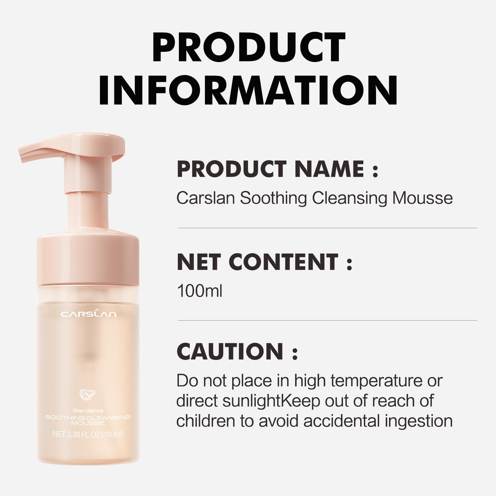CARSLAN Face Wash – Gentle Hydrating Foaming Cleanser for All Skin Types | Makeup Remover