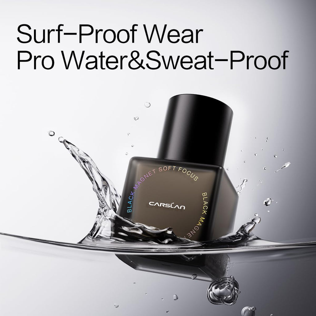 CARSLAN Black Magnet Liquid Foundation – 24H Matte, Waterproof, Buildable Coverage (30ml)