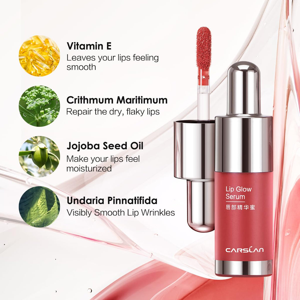 CARSLAN Hydrating Lip Gloss Serum – Moisturizing, Plumping Shine in 8 Shades