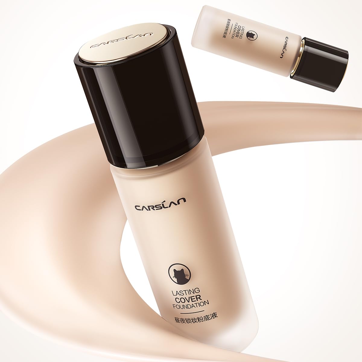 CARSLAN Lasting Cover Foundation – 24H Matte Full Coverage, Oil-Free, Waterproof (W01)