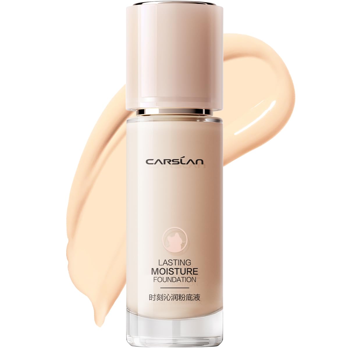 CARSLAN Lasting Moisture Foundation – 24H Longwear, Dewy Finish, Poreless, Lightweight, Oil-Free | P02
