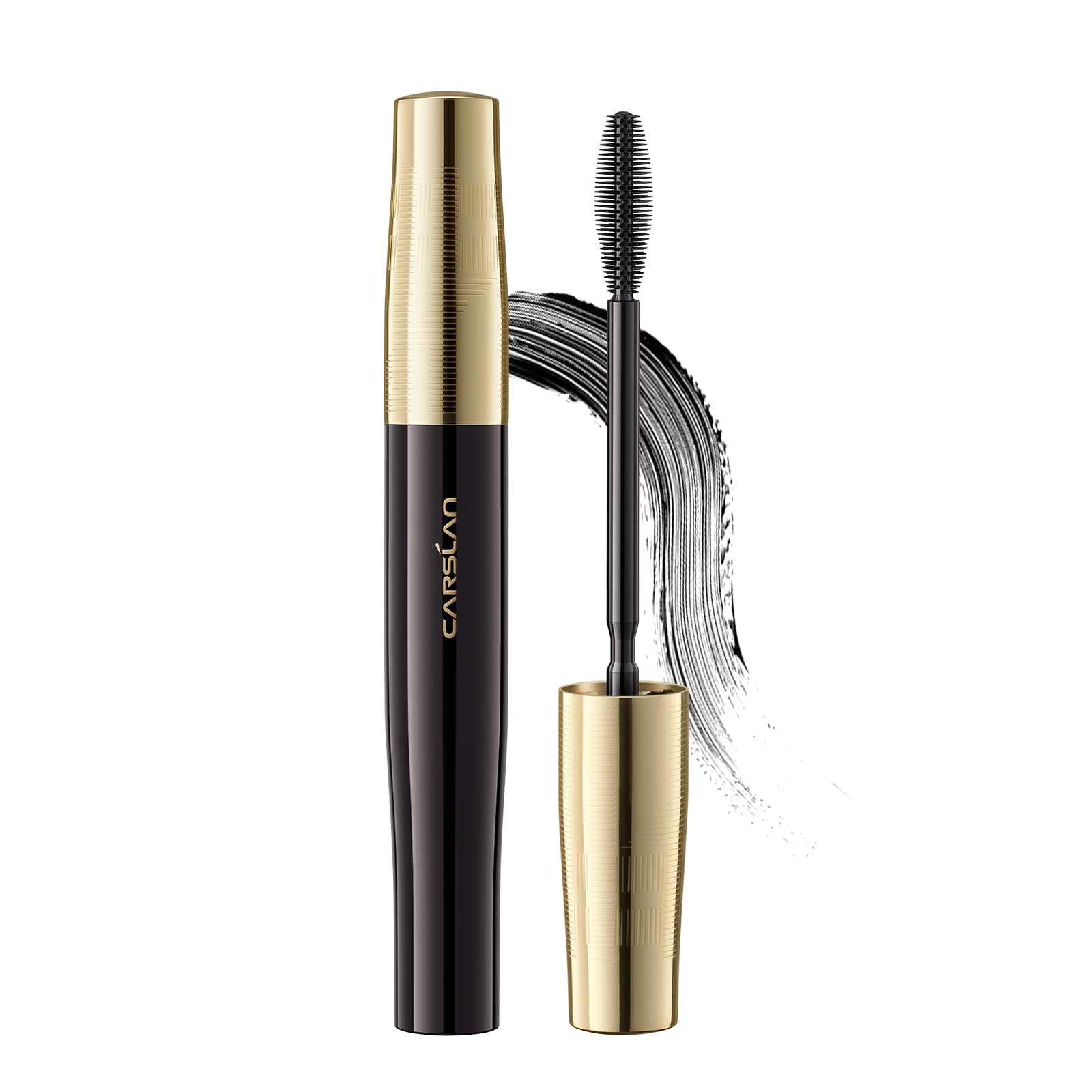 CARSLAN Light-Lengthening Mascara – Slim Silicone Brush, Smudge-Proof, Quick-Dry, Long Lasting Volume