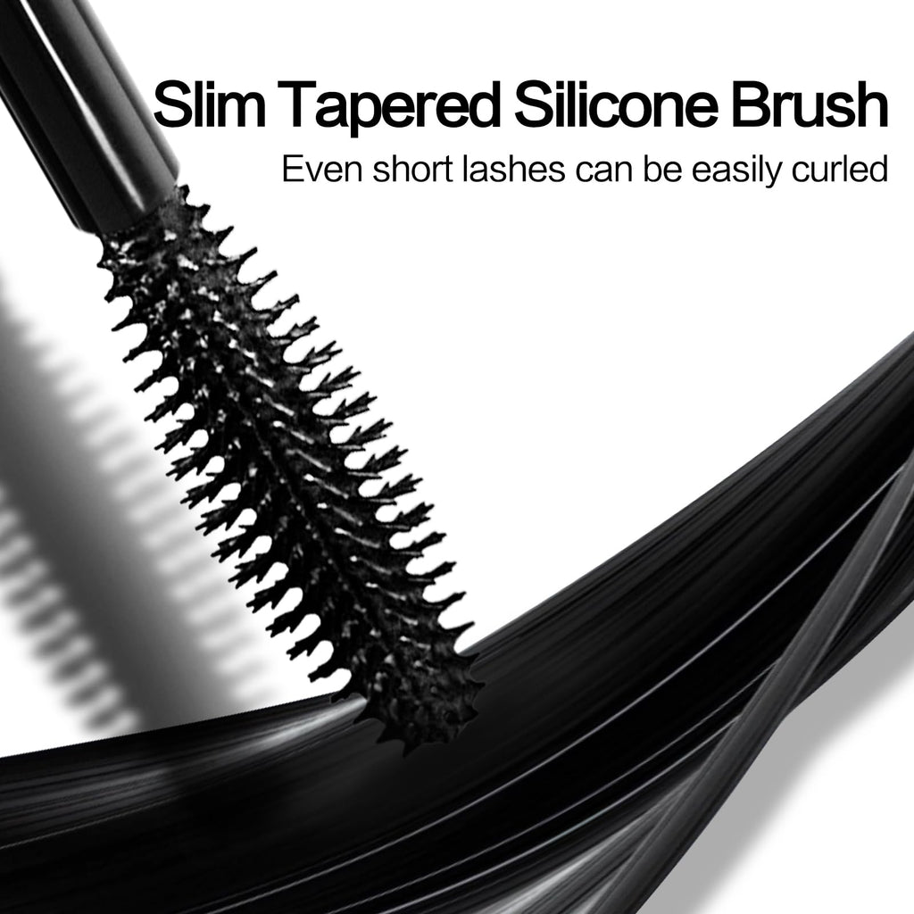 CARSLAN Light-Lengthening Mascara – Slim Silicone Brush, Smudge-Proof, Quick-Dry, Long Lasting Volume