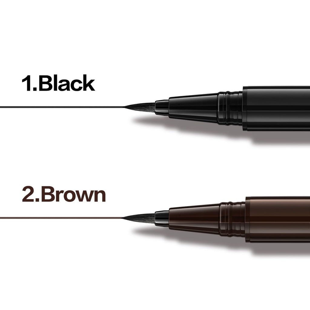 CARSLAN Liquid Eyeliner – Black, 0.1mm Felt Tip, 12H Waterproof & Smudgeproof (2 Count)