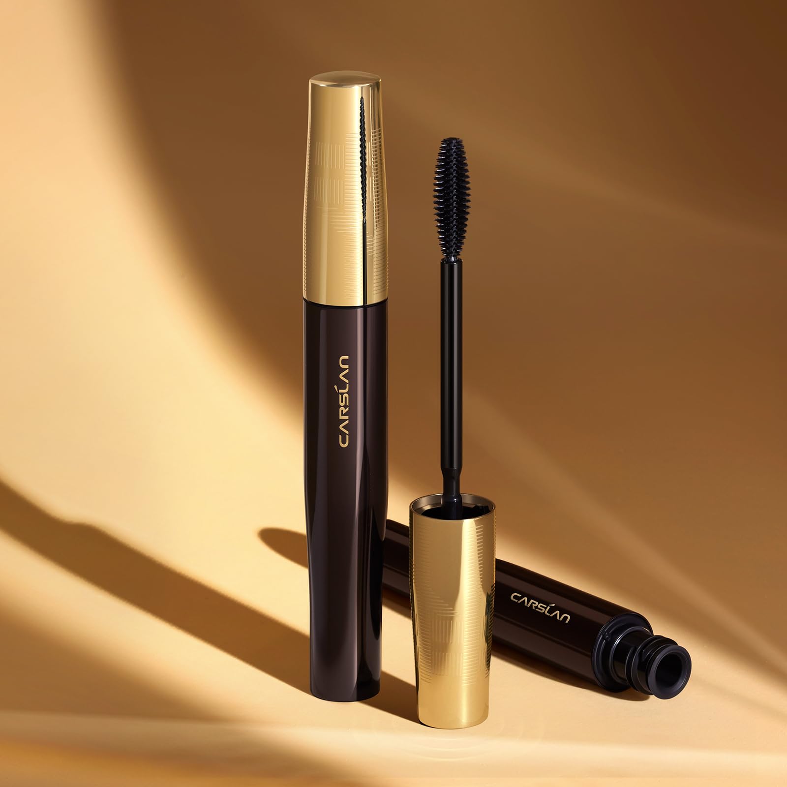 CARSLAN Light-Lengthening Mascara – Slim Silicone Brush, Smudge-Proof, Quick-Dry, Long Lasting Volume