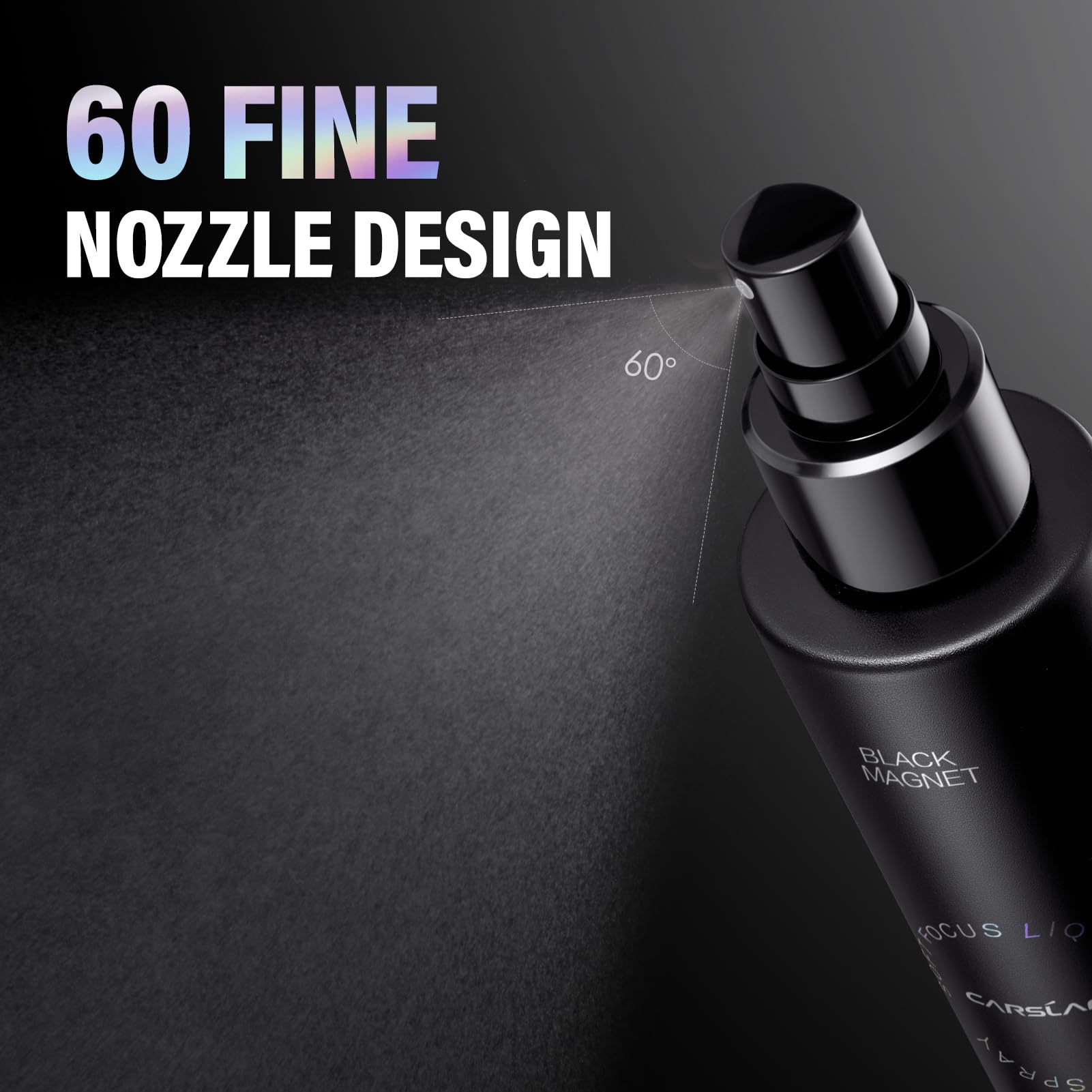 CARSLAN Black Magnet Setting Spray — 16H Matte, Waterproof, Oil Control, 100ml