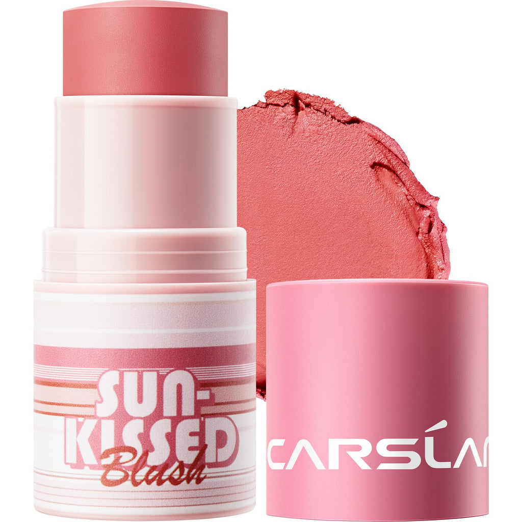 CARSLAN Sun Kissed Blush & Bronzer Stick Morning – Multi-Use Matte Cream for Cheeks, Lips & Eyes