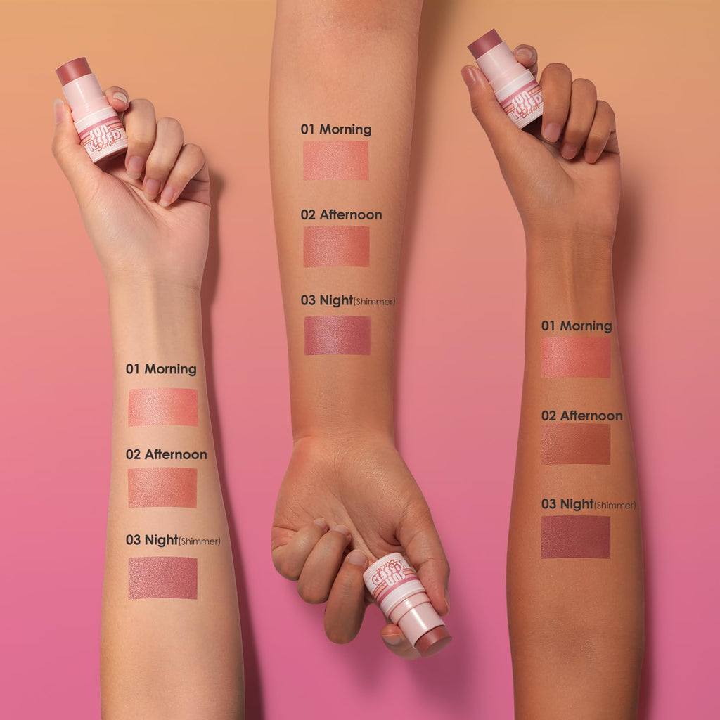 CARSLAN Sun Kissed Blush & Bronzer Stick – Matte Cream, Shade 02 Afternoon, 0.21 oz, Vegan