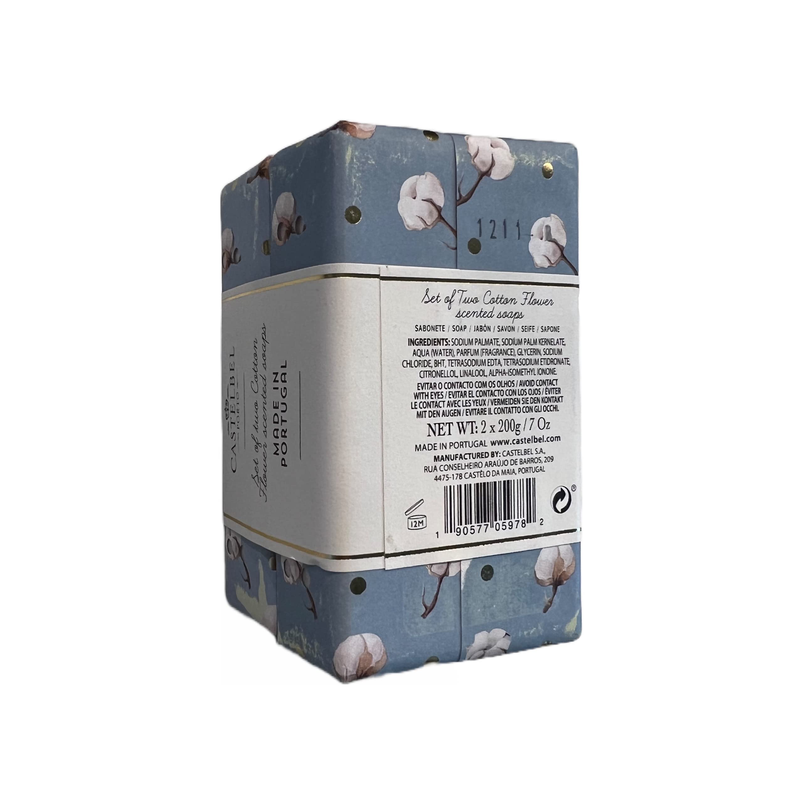 Castelbel Porto 2-Set – Cotton Flower Scented Soaps | Gift-Ready Bar Soap