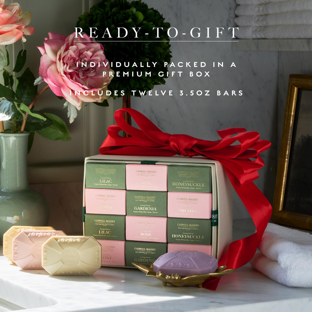 Caswell-Massey Centuries Collection Gift Set — 12 Triple-Milled Plant-Based Soaps, Made in USA