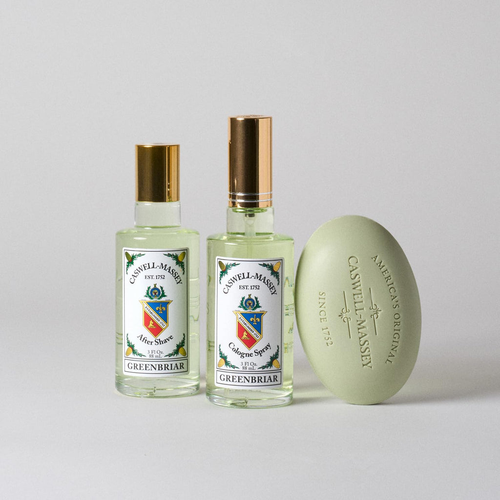 Caswell-Massey Greenbriar Gold Cap After Shave – Soothing Post-Shave Toner with Petitgrain, Mandarin & Sage (3 fl oz)