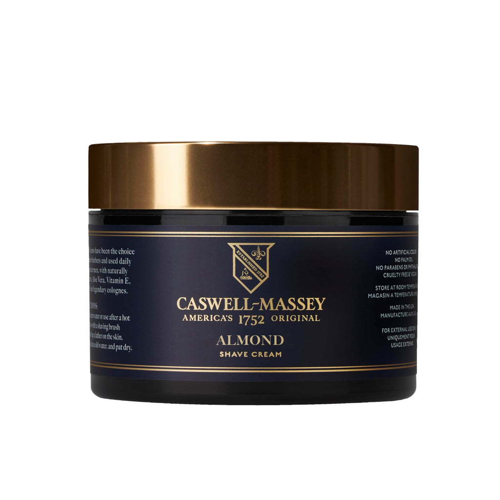 Caswell-Massey Heritage Almond Shave Cream – Natural Men’s Shaving Cream, USA Made, 8 fl oz