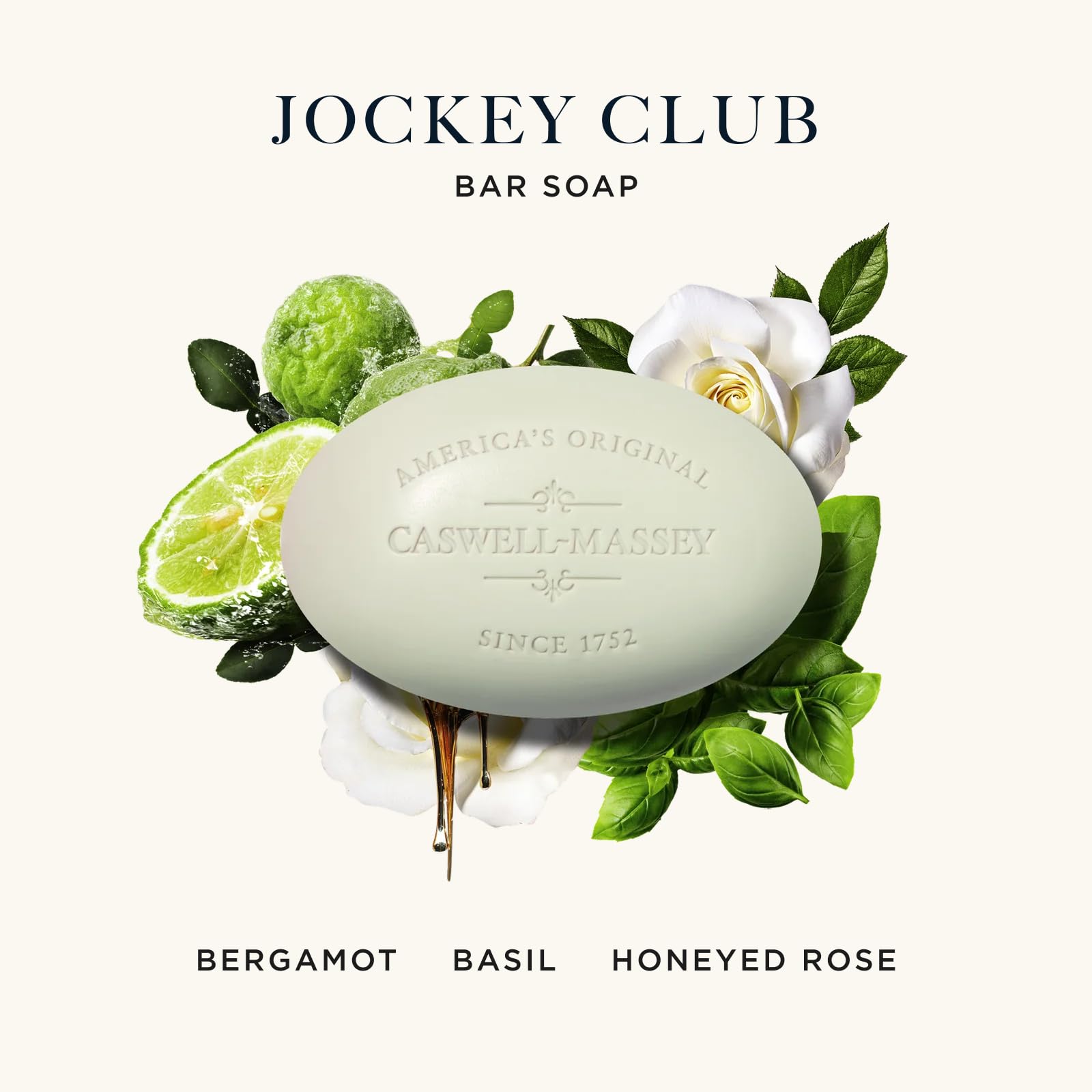 Caswell-Massey Men’s Bar Soap Gift Set – Jockey Club Scent | Triple-Milled Moisturizing Bars, USA-Made
