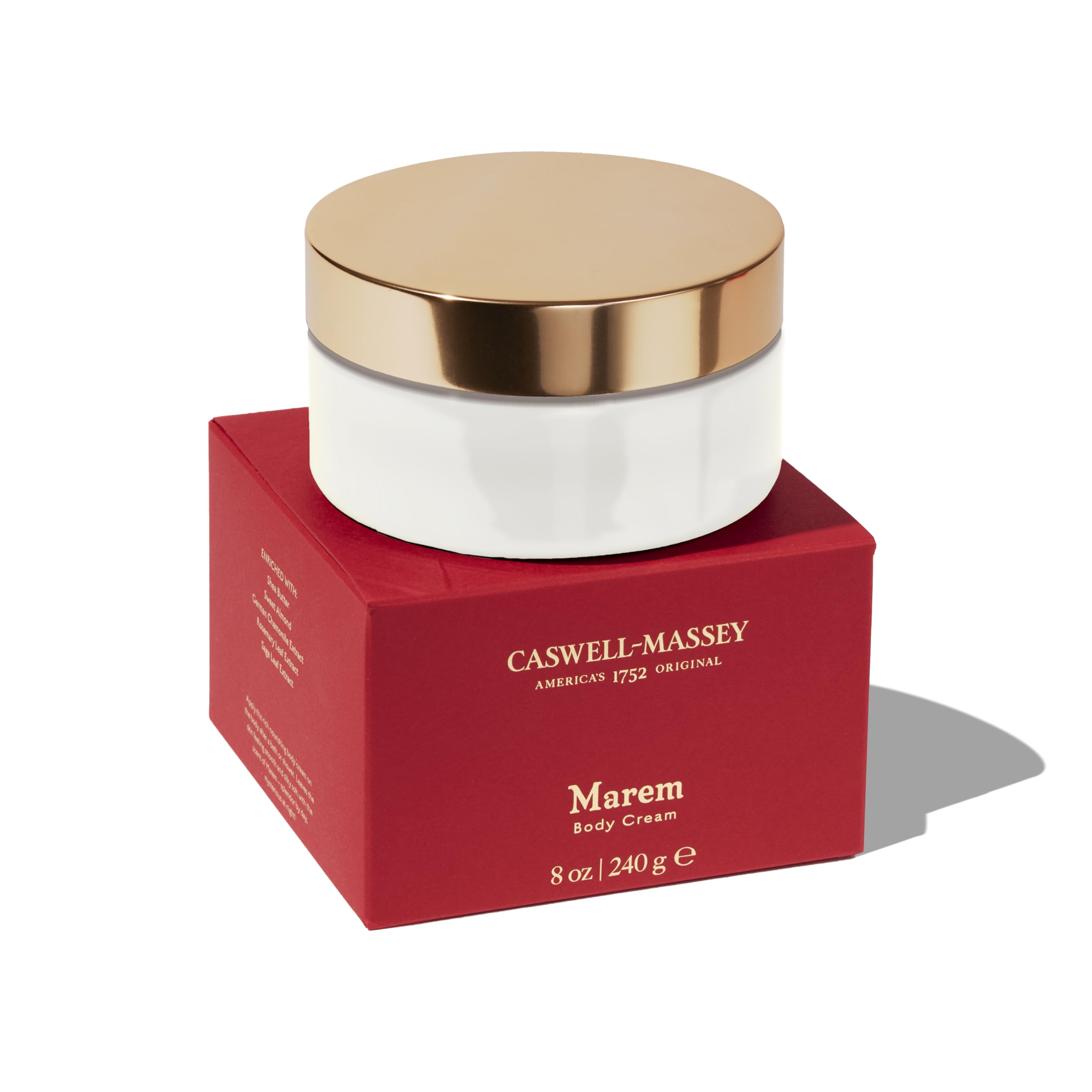Caswell-Massey Marem Body Cream – Scented Moisturizer for Women, USA Made, 8 oz