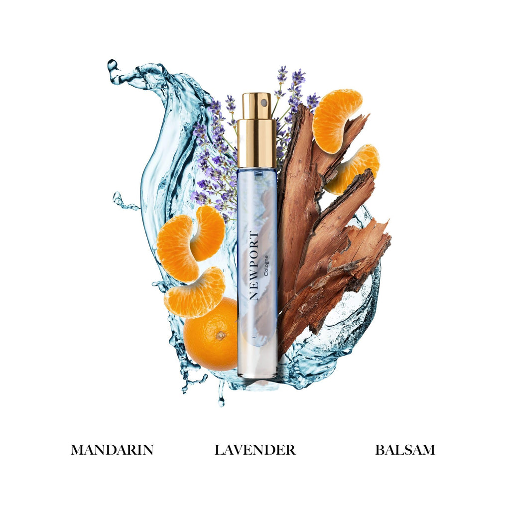Caswell-Massey Newport Cologne Spray — Seaside Fougère with Mandarin, Balsam & Cedarwood | 0.25 oz Travel Size